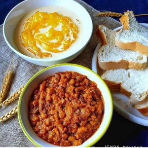 Porridge Beans Served with pap or custard