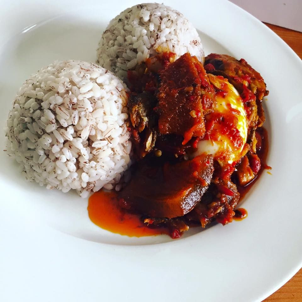 Ofada rice & sauce
